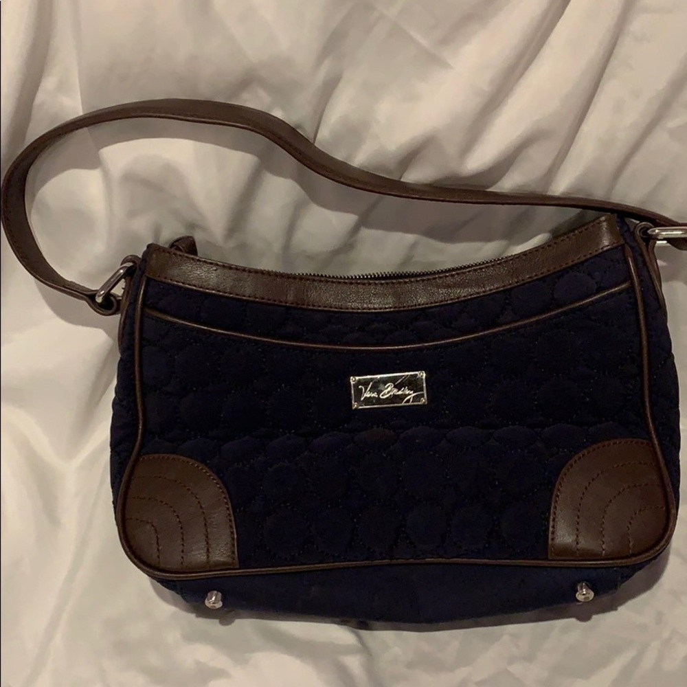 Vera Bradley Navy Brown Shoulder Bag (used)